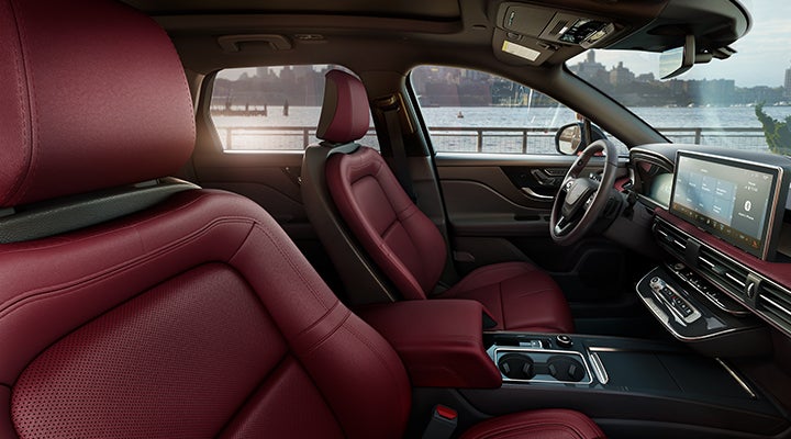 The available Perfect Position front seats in the 2024 Lincoln Corsair® SUV are shown. | Caruso Lincoln in Long Beach CA