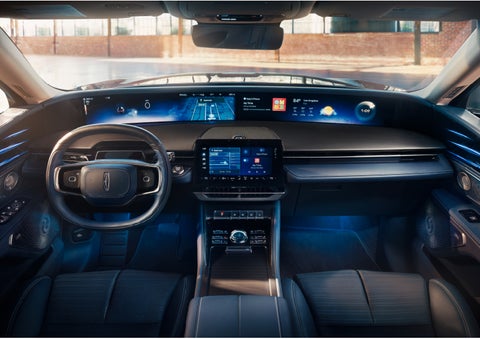 The panoramic display is shown in a 2024 Lincoln Nautilus® SUV. | Caruso Lincoln in Long Beach CA