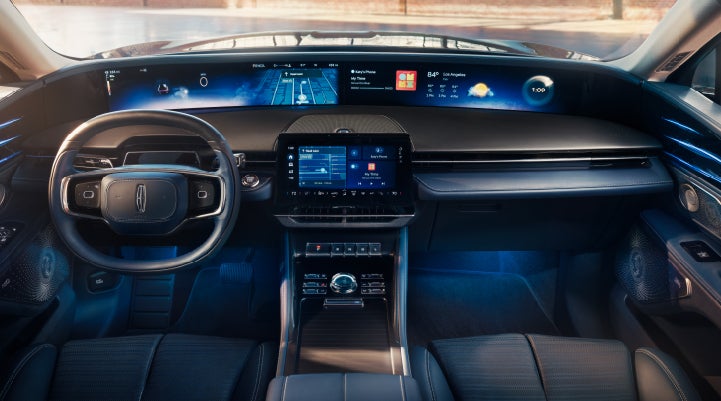 A large panoramic display is shown on the dashboard of a 2025 Lincoln Nautilus® SUV | Caruso Lincoln in Long Beach CA