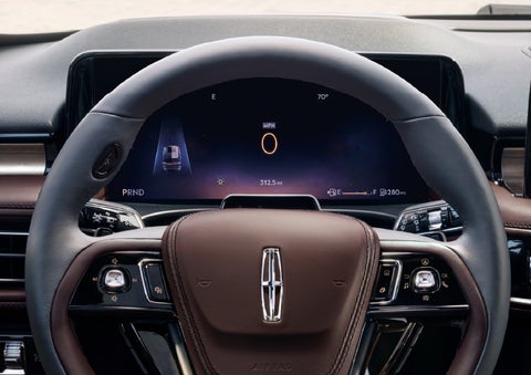 The driver’s information cluster display behind the steering wheel is shown. | Caruso Lincoln in Long Beach CA