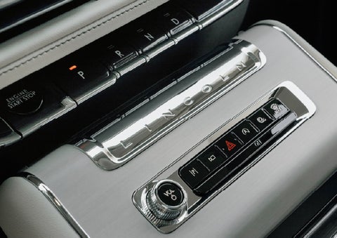 The piano key gear selector of a 2027 Lincoln Aviator® Back Label™ SUV. | Caruso Lincoln in Long Beach CA