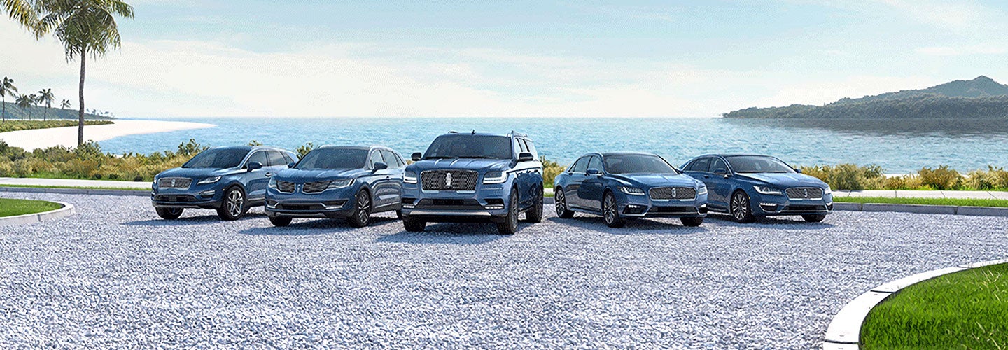 Line-up of Lincoln vehicles