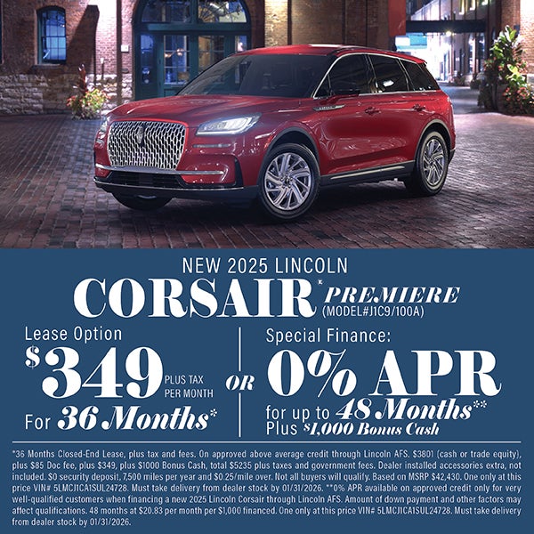 2025 LINCOLN CORSAIR (MODEL#J1C9/100A)